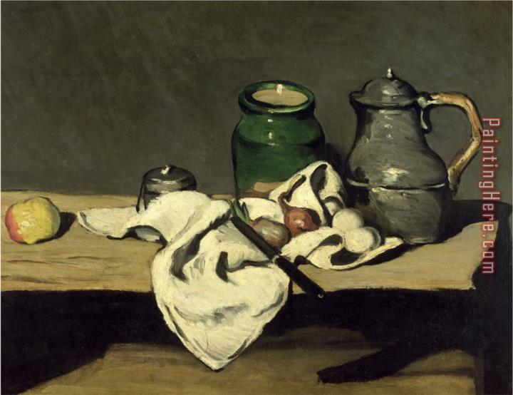 Paul Cezanne Still Life with a Kettle Circa 1869